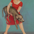 Obraz Christian Macketanz Práce -  nosit psy, 2003, kombinovaná technika, plátno, 150 x 90 cm