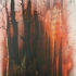 Obraz Petr Pastrňák bez názvu (z cyklu Hořící lesy), 2010, akryl, plátno, 200 x 155 cm