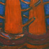 Obraz Tomáš Císařovský Červené stromy, 1987, olej, plátno, 40 x 50 cm