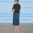 Obraz Petr Malina Divka na pláži, 2004, olej, plátno, 55 x 35 cm
