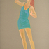 Obraz Tomáš Císařovský Dívka se srnou, 2013, olej, plátno, 200 x 120 cm