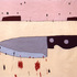 Obraz Jakub Hošek KNIFE PLAY I, 2001, akryl, plátno, 80 x 100 cm