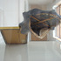 Obraz Lukáš Rittstein Hit, 2001; žraločí čelisti, elastická látka, comfloor, dispercol, kov, dřevo, perspex, obraz, 54 x 48 x 30 cm