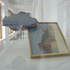 Obraz Lukáš Rittstein Hit, 2001; žraločí čelisti, elastická látka, comfloor, dispercol, kov, dřevo, perspex, obraz, 54 x 48 x 30 cm