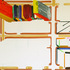 Obraz David Hanvald Město III (Systém, konstrukce, řád), 2009, akryl, email, spray, plátno, 150 x 190 cm