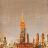 Obraz František Matoušek New York, 2009, akryl, sítotisk, riflovina, 12 x 8 cm