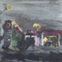 Obraz Jakub Špaňhel Šedá krajina s benzinou, 2005, akryl, plátno, 65 x 75 cm
