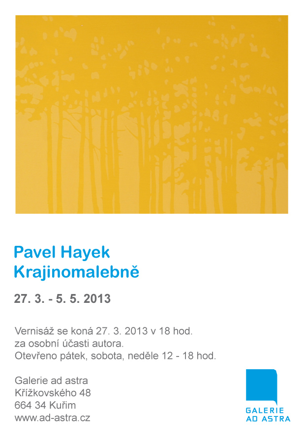 Pozvánka Pavel Hayek v Galerii ad astra